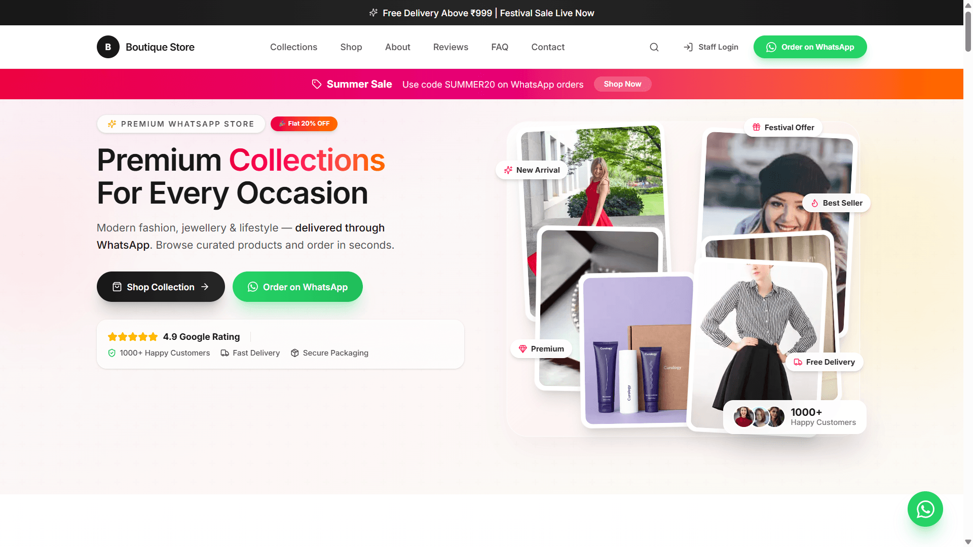 Home WhatsApp Business demo project